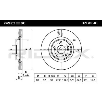 Tarcza hamulcowa RIDEX 82B0618 82B0618 - foto 3
