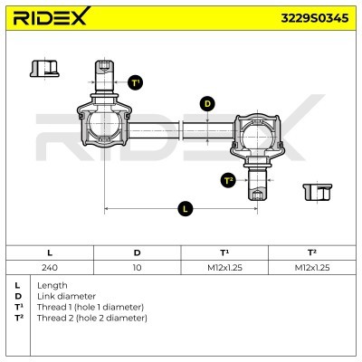 Łącznik Stabilizatora RIDEX 3229S0345 3229S0345 - foto 8