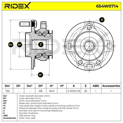 Łożysko Koła RIDEX 654W0714 654W0714 - foto 7