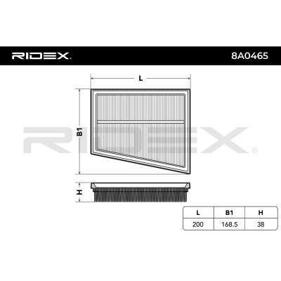 Filtr Powietrza RIDEX 8A0465 8A0465 - foto 6