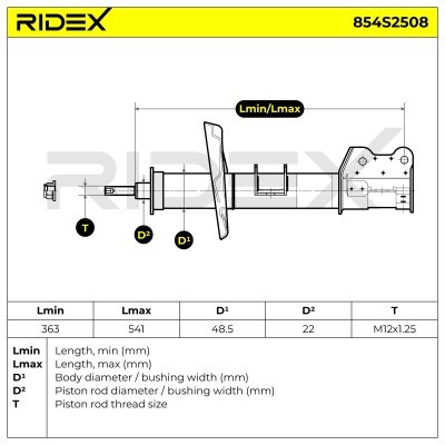 Amortyzator RIDEX 854S2508 854S2508 - foto 7