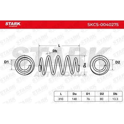 Sprężyna Zawieszenia Stark SKCS-0040275 SKCS-0040275 - foto 5