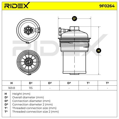 Filtr Paliwa RIDEX 9F0264 9F0264 - foto 6