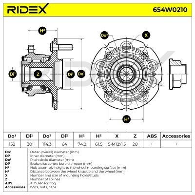 Łożysko Koła RIDEX 654W0210 654W0210 - foto 6