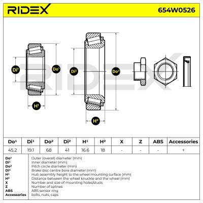 Łożysko Koła RIDEX 654W0526 654W0526 - foto 6