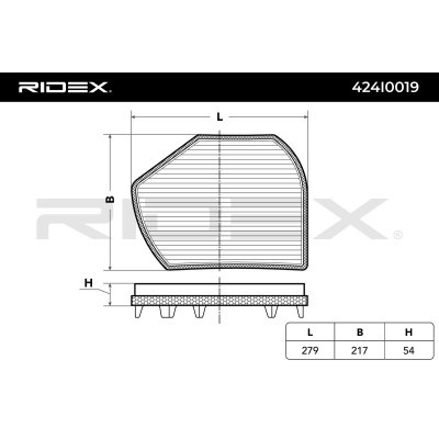 Filtr Kabinowy RIDEX 424I0019 424I0019 - foto 4