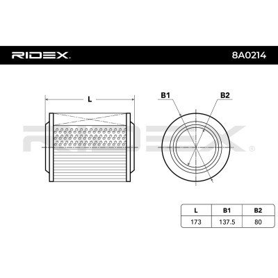 Filtr Powietrza RIDEX 8A0214 8A0214 - foto 8