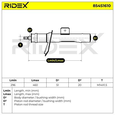 Amortyzator RIDEX 854S1610 854S1610 - foto 5