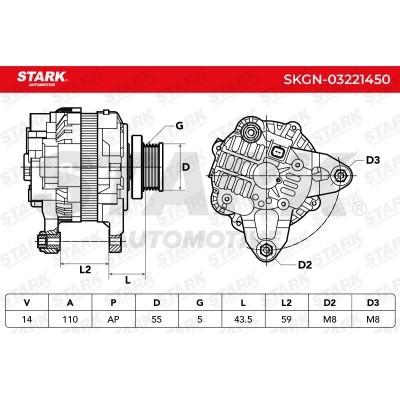 Alternator Stark SKGN-03221450 SKGN-03221450 - foto 5