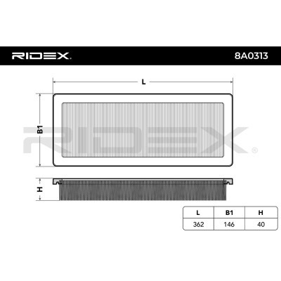 Filtr Powietrza RIDEX 8A0313 8A0313 - foto 3