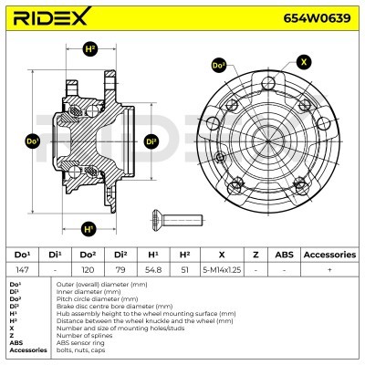 Łożysko Koła RIDEX 654W0639 654W0639 - foto 5
