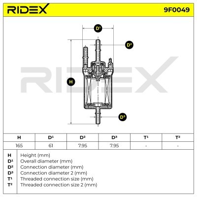 Filtr Paliwa RIDEX 9F0049 9F0049 - foto 6
