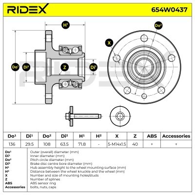 Łożysko Koła RIDEX 654W0437 654W0437 - foto 5