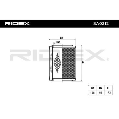 Filtr Powietrza RIDEX 8A0312 8A0312 - foto 5