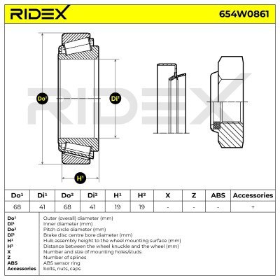 Łożysko Koła RIDEX 654W0861 654W0861 - foto 8
