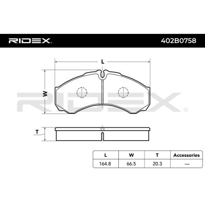 Klocki hamulcowe RIDEX 402B0758 402B0758 - foto 4