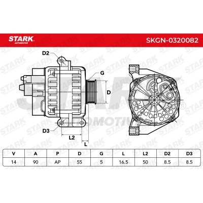 Alternator Stark SKGN-0320082 SKGN-0320082 - foto 6