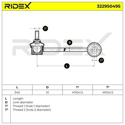 Łącznik Stabilizatora RIDEX 3229S0495 3229S0495 - foto 7