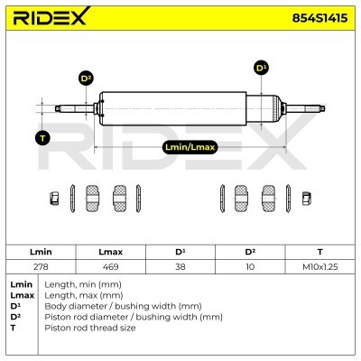 Amortyzator RIDEX 854S1415 854S1415 - foto 6