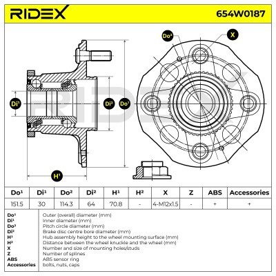Łożysko Koła RIDEX 654W0187 654W0187 - foto 5