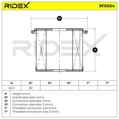 Filtr Paliwa RIDEX 9F0054 9F0054 - foto 4