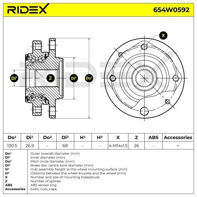 Łożysko Koła RIDEX 654W0592 654W0592 - foto 5