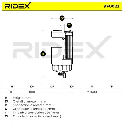 Filtr Paliwa RIDEX 9F0022 9F0022 - foto 3