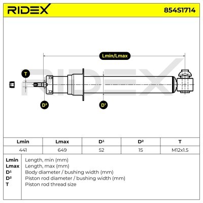 Amortyzator RIDEX 854S1714 854S1714 - foto 5