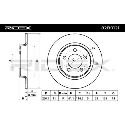 Tarcza hamulcowa RIDEX 82B0121 82B0121 - foto 5