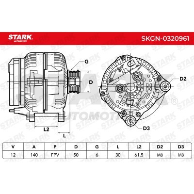Alternator Stark SKGN-0320961 SKGN-0320961 - foto 7