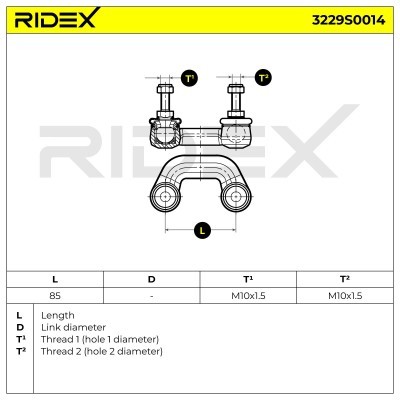 Łącznik Stabilizatora RIDEX 3229S0014 3229S0014 - foto 3