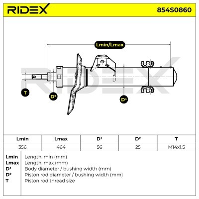 Amortyzator RIDEX 854S0860 854S0860 - foto 5