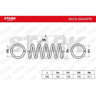 Sprężyna Zawieszenia Stark SKCS-0040175 SKCS-0040175 - foto 3