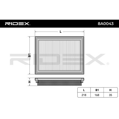 Filtr Powietrza RIDEX 8A0043 8A0043 - foto 6