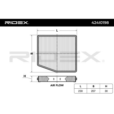 Filtr Kabinowy RIDEX 424I0198 424I0198 - foto 3