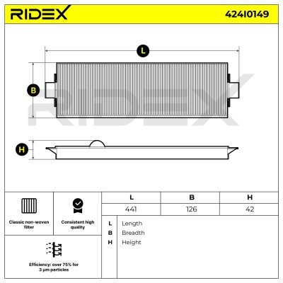 Filtr Kabinowy RIDEX 424I0149 424I0149 - foto 6