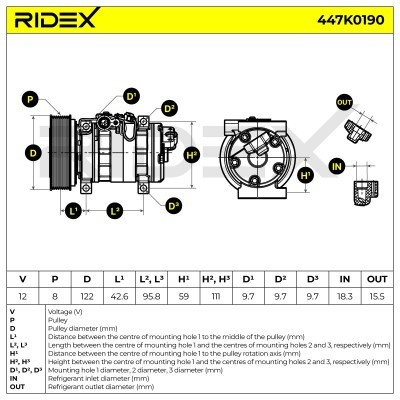 Sprężarka Klimatyzacji MAZDA 6 kombi (GH) 3 6 447K0190 - foto 7