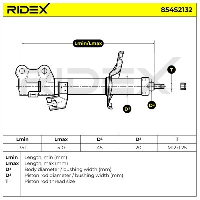 Amortyzator RIDEX 854S2132 854S2132 - foto 8