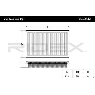 Filtr Powietrza RIDEX 8A0512 8A0512 - foto 4