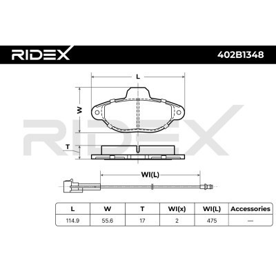 Klocki hamulcowe RIDEX 402B1348 402B1348 - foto 6