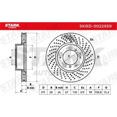 Tarcza hamulcowa Stark SKBD-0022959 SKBD-0022959 - foto 3