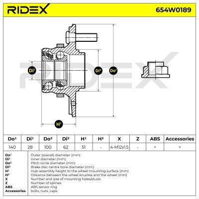 Łożysko Koła RIDEX 654W0189 654W0189 - foto 5