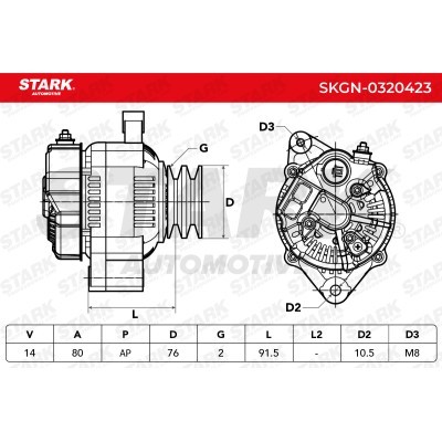 Alternator Stark SKGN-0320423 SKGN-0320423 - foto 5