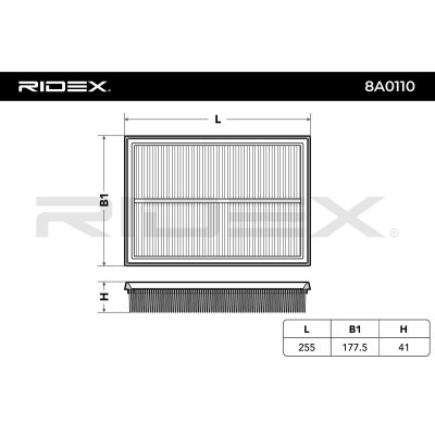 Filtr Powietrza RIDEX 8A0110 8A0110 - foto 3