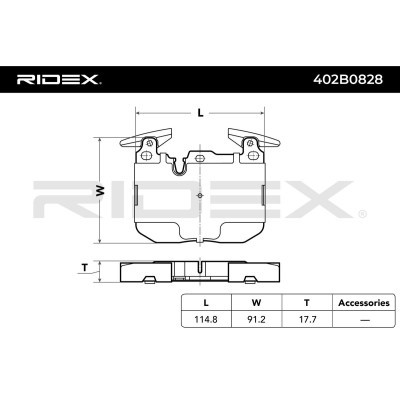 Klocki hamulcowe RIDEX 402B0828 402B0828 - foto 3