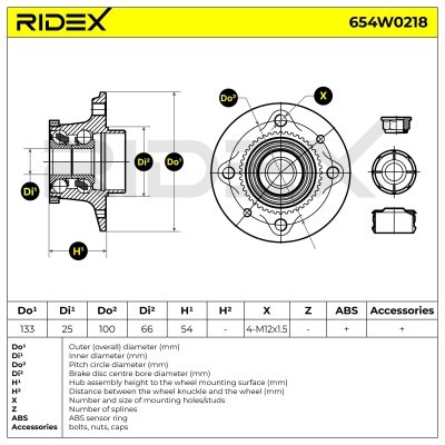 Łożysko Koła RIDEX 654W0218 654W0218 - foto 5