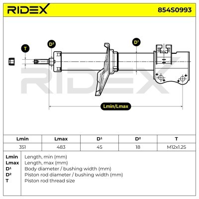 Amortyzator RIDEX 854S0993 854S0993 - foto 9