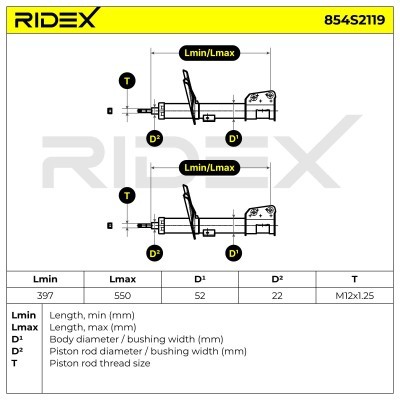 Amortyzator RIDEX 854S2119 854S2119 - foto 5