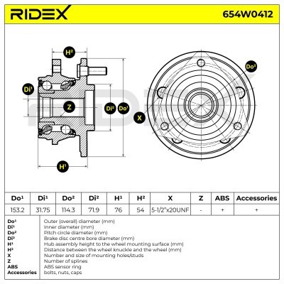 Łożysko Koła RIDEX 654W0412 654W0412 - foto 7