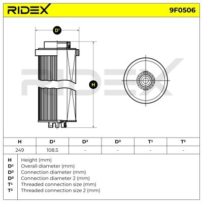 Filtr Paliwa RIDEX 9F0506 9F0506 - foto 6